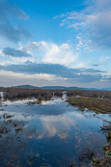 beautiful sunset over the lake
