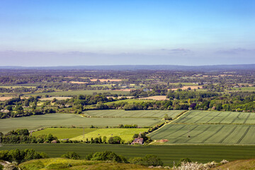 Naklejka premium View from Malling Down nature reserve, East Sussex, England