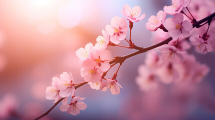 Obraz premium Beautiful pink blossom in spring