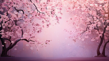 Beautiful pink blossom in spring