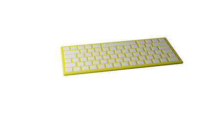 computer keyboard isolated on white