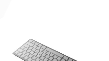 computer keyboard isolated on white