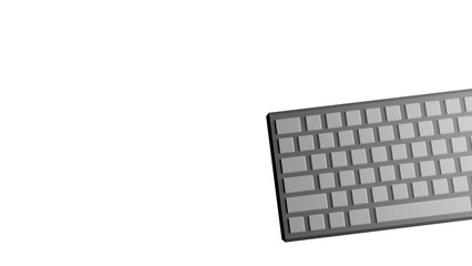 computer keyboard isolated on white