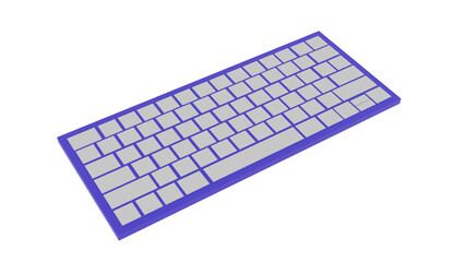 computer keyboard isolated on white