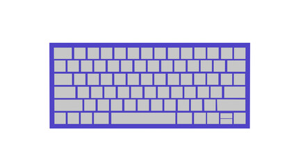 computer keyboard isolated on white