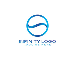 Infinity logo design element premium vector illustration.