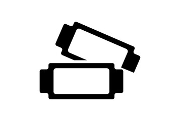 ticket carnival icon black party glyph symbol circus sign art