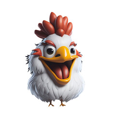 Quirky Chicken Png, Funny Baby Chick & Rooster, Cute & Crazy Design