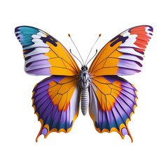 Fototapeta premium Flutter into Style: 3D Butterfly Clipart Sticker for Wall Decor & More