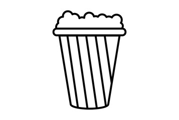popcorn outline carnival icon festival sign black party symbol artwork