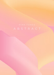 Trendy design template with fluid liquid wavy shapes. Vector Abstract sweet gradient backgrounds with pink and yellow colors. Good for cover, website, flyer, presentation, banner