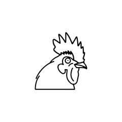 vector illustration of a chicken head