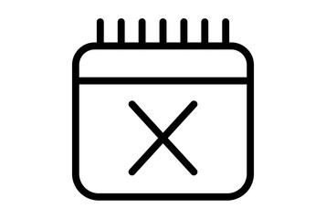 close 15 line icon error app symbol black X web sign