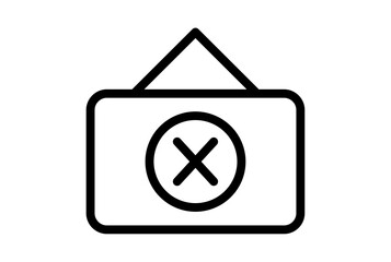 close 6 line icon error app symbol black X web sign