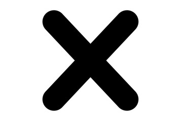 close web icon black cross x symbol app sign art - obrazy, fototapety, plakaty