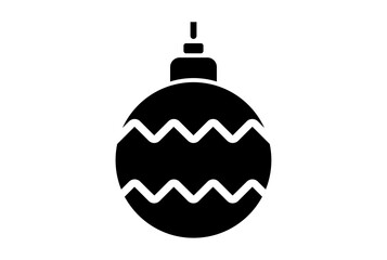 christmas ball christmas icon black flat xmas symbol art minimalist sign artwork