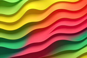 Colorful abstract background design with yellow, pink, green colors. Amazing bright artwork. Generative AI