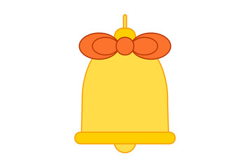 bell colored xmas icon christmas web symbol app sign artwork