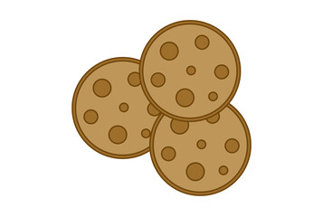cookie colored xmas icon christmas web symbol app sign artwork