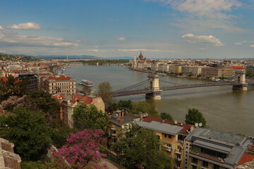 Budapest Aussicht Stadt Donau Br&uuml;cke