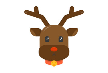 deer christmas illustration colored icon art xmas symbol app & web sign artwork