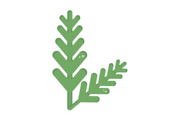 pine branch christmas illustration colored icon art xmas symbol app & web sign artwork