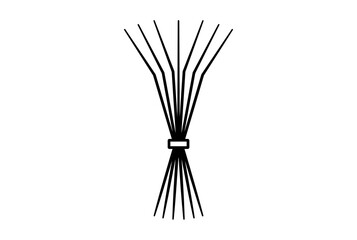 rod xmas line icon minimalistic christmas symbol art black flat sign artwork