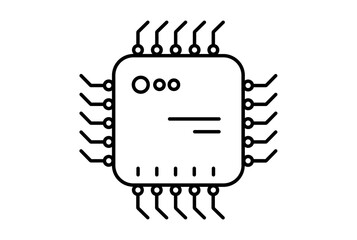 SSD SATA drive flat icon minimalist technology symbol pc hardware sign artwork