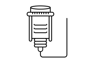 vga monitor cable flat icon minimalist technology symbol pc hardware sign artwork