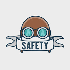 Fototapeta premium vector of pilot helmet, safety equipment, perfect for t-shirt design etc.