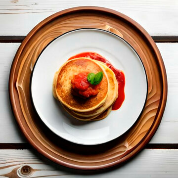 top view of panqueca on a plate