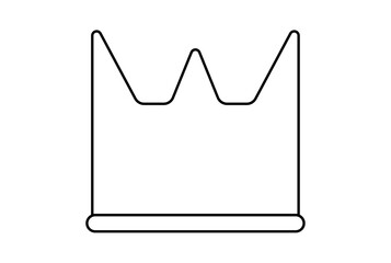 crown line icon minimalist king symbol art royal sign artwork