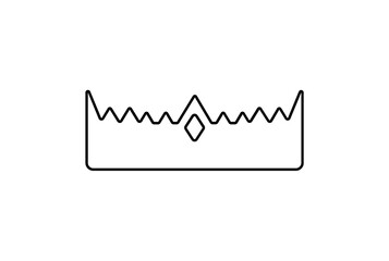 crown line icon minimalist king symbol art royal sign artwork