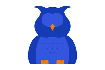 owl colored icon Halloween symbol app and web sign art