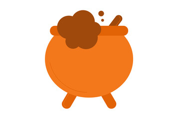 pot colored icon Halloween symbol app and web sign art