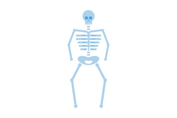 skeleton colored icon Halloween symbol app and web sign art