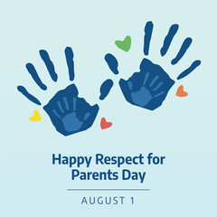 Fototapeta premium respect for parents day design template for celebration. hand vector design. love vector design. 