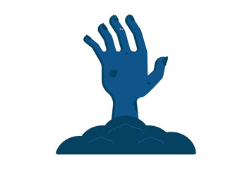 zombie hand illustration Halloween app icon web symbol artwork sign