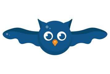 owl illustration Halloween app icon web symbol artwork sign