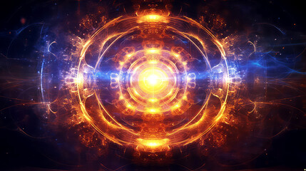 Obraz premium fantastic electric background power magic sound wallpaper hypnosis cover generative ai
