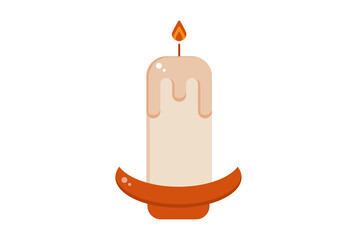 candle illustration Halloween app icon web symbol artwork sign