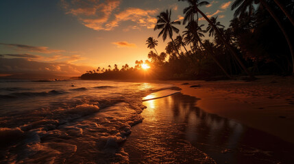 A breathtaking view of a secluded tropical beach