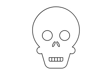 zombie flat icon Halloween minimalistic line symbol black outline sign artwork