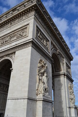 Fototapeta na wymiar France, Paris, 20.11.2013: The Arc de Triomphe stands at the center of the Place Charles de Gaulle, also known as the “Place de l'Étoile”. 