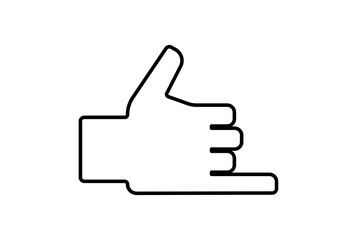 Call Me hand icon gesture line symbol web app sign