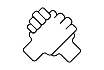 handshake hand icon gesture line symbol web app sign