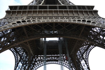 Fototapeta premium France, Paris, 20.11.2013: Eiffel Tower, one of the most recognisable symbols of the city. 