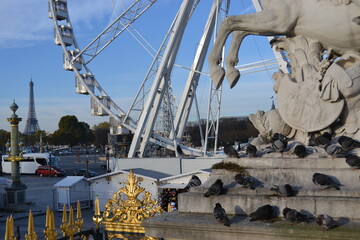 France, Paris, 20.11.2013: The city's largest public square that called Place de la Concorde. There...