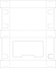 Box Packaging Die Cut Template donuts