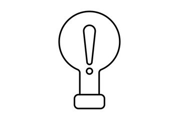 exclamation mark outline icon black error symbol warning sign art